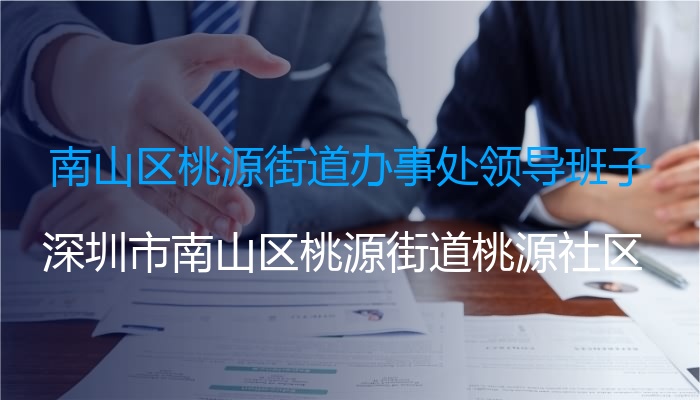 南山区桃源街道办事处领导班子